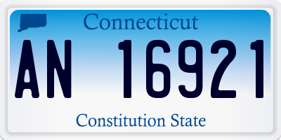 CT license plate AN16921