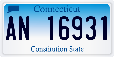 CT license plate AN16931