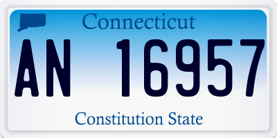 CT license plate AN16957