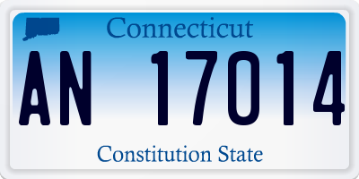 CT license plate AN17014