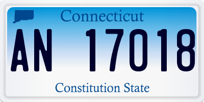 CT license plate AN17018