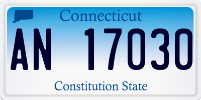 CT license plate AN17030