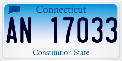CT license plate AN17033