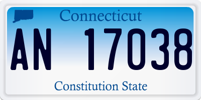 CT license plate AN17038