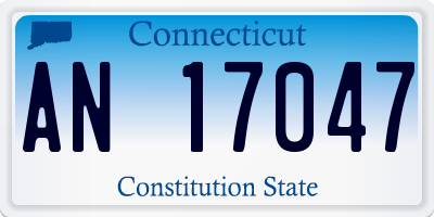 CT license plate AN17047