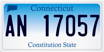 CT license plate AN17057
