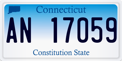 CT license plate AN17059