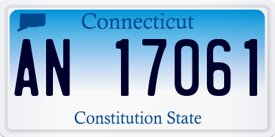 CT license plate AN17061
