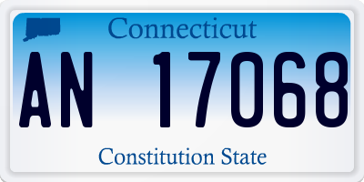 CT license plate AN17068