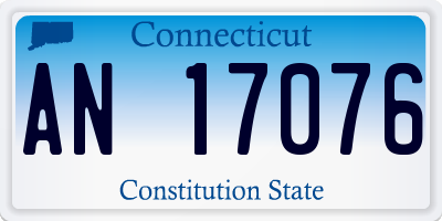 CT license plate AN17076