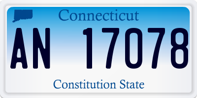CT license plate AN17078