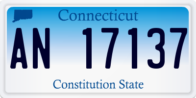 CT license plate AN17137