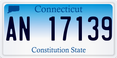 CT license plate AN17139
