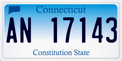 CT license plate AN17143