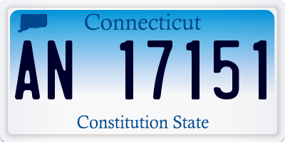 CT license plate AN17151