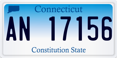 CT license plate AN17156