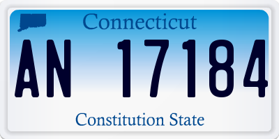 CT license plate AN17184
