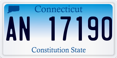CT license plate AN17190