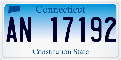 CT license plate AN17192