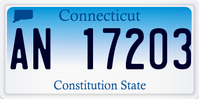 CT license plate AN17203
