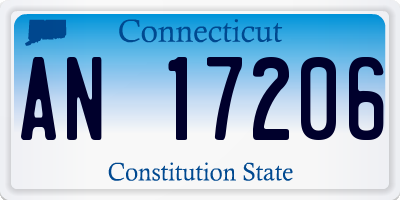 CT license plate AN17206