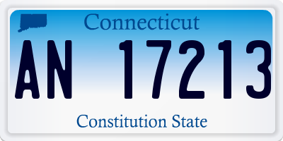 CT license plate AN17213