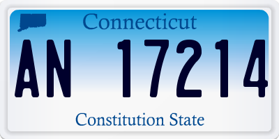 CT license plate AN17214