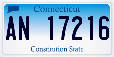 CT license plate AN17216