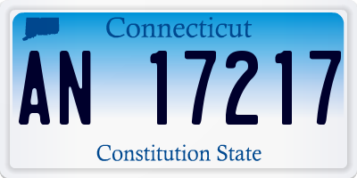 CT license plate AN17217