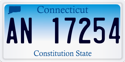 CT license plate AN17254