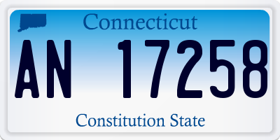 CT license plate AN17258
