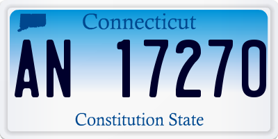 CT license plate AN17270