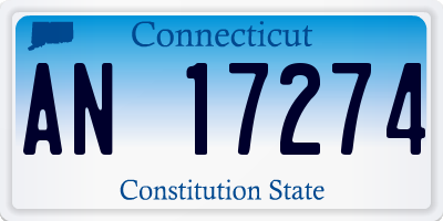 CT license plate AN17274