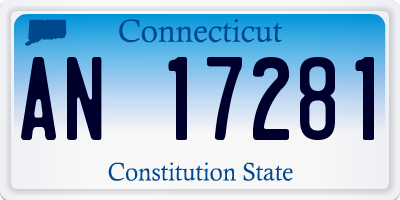 CT license plate AN17281