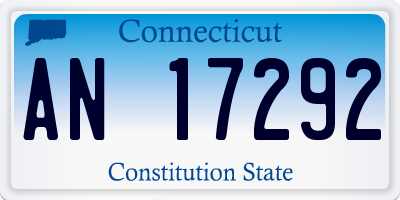 CT license plate AN17292