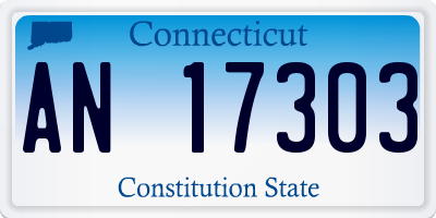 CT license plate AN17303