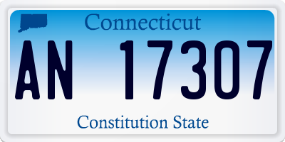 CT license plate AN17307
