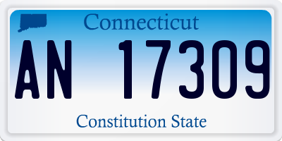 CT license plate AN17309