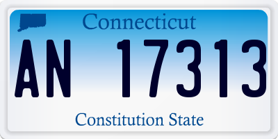 CT license plate AN17313