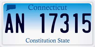 CT license plate AN17315