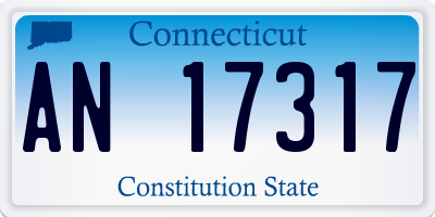 CT license plate AN17317