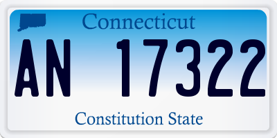 CT license plate AN17322