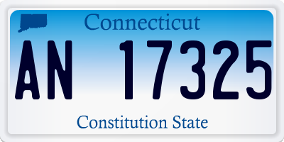 CT license plate AN17325