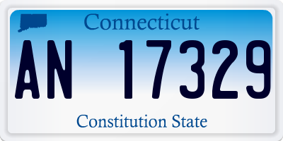 CT license plate AN17329