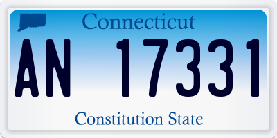 CT license plate AN17331