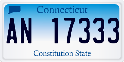 CT license plate AN17333
