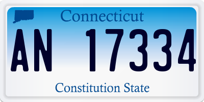 CT license plate AN17334