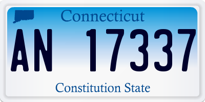 CT license plate AN17337