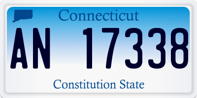 CT license plate AN17338