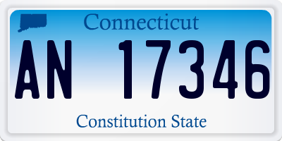 CT license plate AN17346